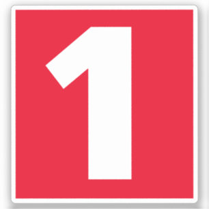 ナンバーワンのステッ赤と白カー シール