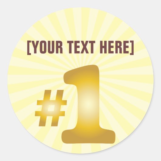 ナンバーワンの名前をカスタムする ラウンドシール (正面)