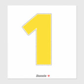 ナンバーワンの金ゴールドとホワイトステッカー シール (シート)