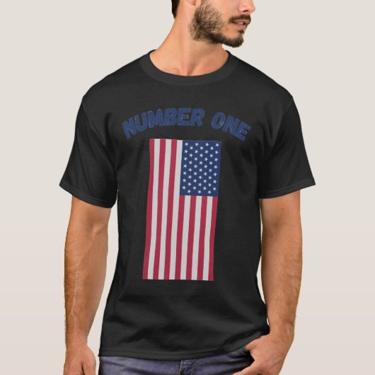 ナンバーワンアメリカ国旗Patriotic Collection1 Tシャツ (正面)