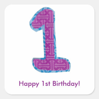 ナンバーワンステッカー スクエアシール