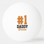 ナンバーワンダディモノグラムのオレンジファーズデー 卓球ボール (正面)