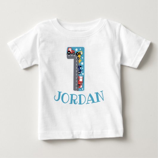 ナンバーワンチャイルド1歳の誕生日ベビーTシャツ ベビーTシャツ (正面)