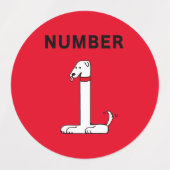 ナンバーワンドッグ ラベル (デザイン2)