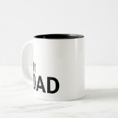 ナンバーワンパパシンプルミニマリストモダンギフト ツートーンマグカップ (正面左)