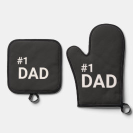 ナンバーワンパパシンプルミニマリストモダンギフト 鍋つかみ&鍋敷きセット