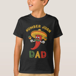 ナンバーワンパパ父おもしろいの日メキシカンファンパパ Tシャツ