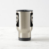 ナンバーワンパパ白黒のモダンハート トラベルマグ (中央)