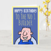 ナンバーワンビルダーへ – ハッピーバースデー カード (黄色い花)