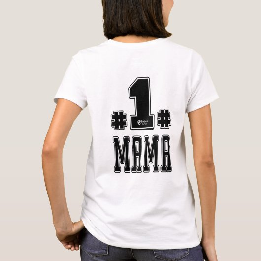 ナンバーワンママホワイト Tシャツ (裏面)