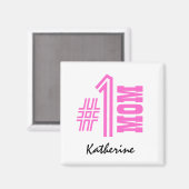 ナンバーワンママ最高のママーエバー名前をカスタムするV8 マグネット (正面/裏面)