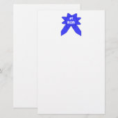 ナンバーワンママ ブルーリボン 便箋 (正面/裏面)