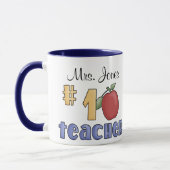 ナンバーワン先生、#1先生プリントアートデザイン マグカップ (左)