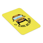 ナンバーワン学校バスドライバおもしろい マグネット (右側)