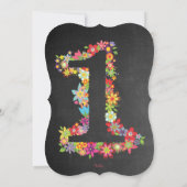 ナンバーワン春フローラ1st誕生日パーティー招待状 招待状 (裏面)