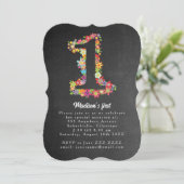 ナンバーワン春フローラ1st誕生日パーティー招待状 招待状 (スタンド正面)