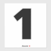 ナンバーワン白黒ステッカー シール (シート)