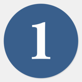 ナンバーワン計画供給シンプル1ネイビーホワイト ラウンドシール