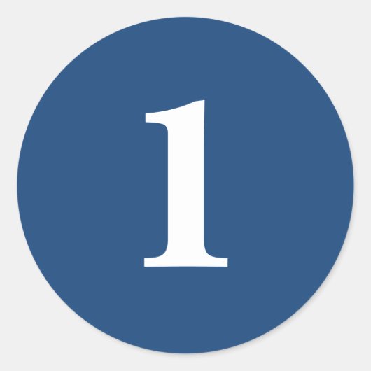 ナンバーワン計画供給シンプル1ネイビーホワイト ラウンドシール (正面)