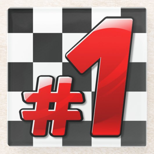 ナンバーワン ガラスコースター (正面)