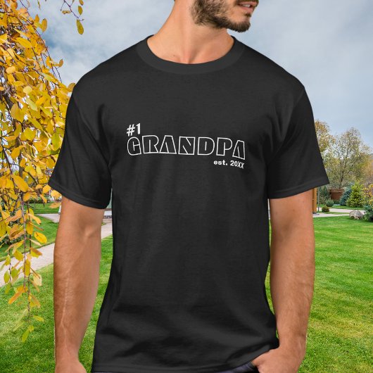 ナンバーワン・グランパ・デザイン Tシャツ