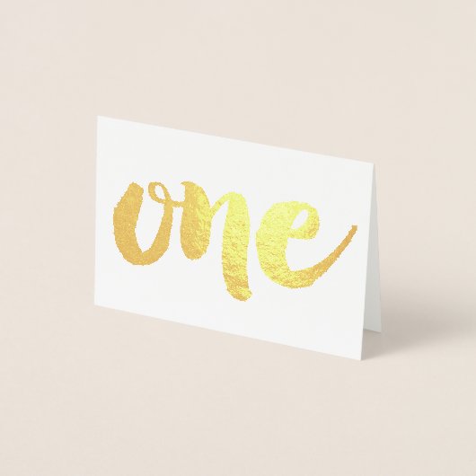 ナンバーワン 1位 ブラシスクリプトタイプ リアル 箔カード (正面)