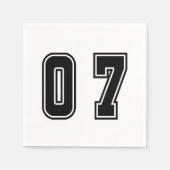 ナンバー07 スタンダードカクテルナプキン (正面)
