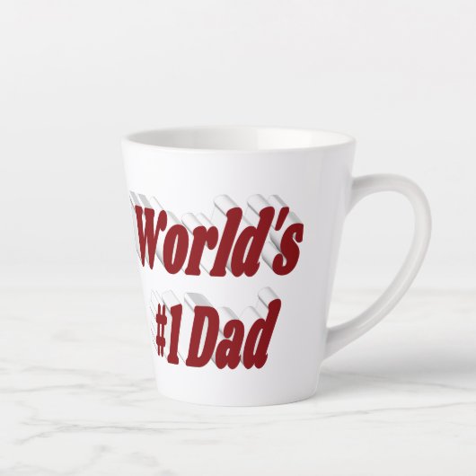 ナンバー1パパブルゴーニュ文字ファーザーズ・デイ カフェラテマグ (右)