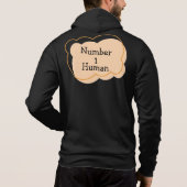 ナンバー1人間のTシャツ パーカ (裏面)
