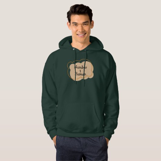 ナンバー1人間のTシャツ パーカ (正面フル)