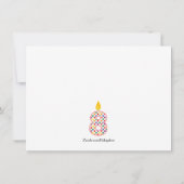 ナンバー1水玉模様誕生日カラフル招待状 招待状 (裏面)