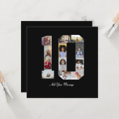 ナンバー10 フォト コラージュ カード (正面/裏面インサイチュ)