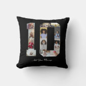 ナンバー10 フォト コラージュ クッション (正面)