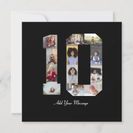 ナンバー10 フォト コラージュ サンキューカード