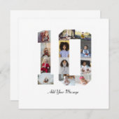 ナンバー10 フォト コラージュ サンキューカード (正面/裏面)