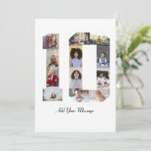 ナンバー10 フォト コラージュ サンキューカード (スタンド正面)