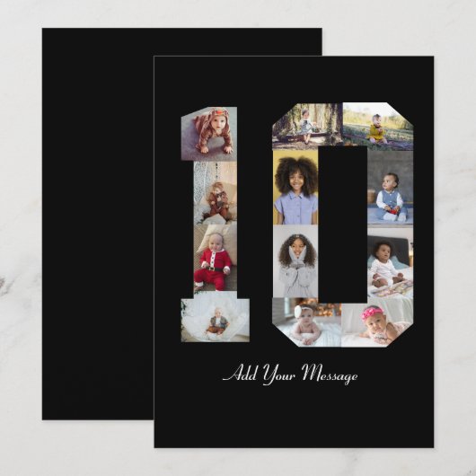 ナンバー10 フォト コラージュ シーズンカード (正面/裏面)