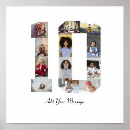 ナンバー10 フォト コラージュ ポスター