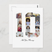 ナンバー10 フォト コラージュ ポストカード (正面/裏面)