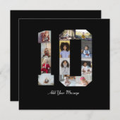 ナンバー10 フォト コラージュ 案内状 (正面/裏面)