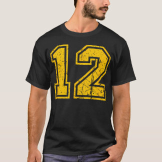 ナンバー12 スポーツ イエロー ヴィンテージ Tシャツ