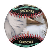 ナンバー1 # 1パパレトロフォトヴィンテージ 野球ボール (正面)