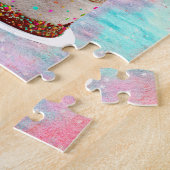 ナンバー2キャンドルオンケーキ，ハッピーバースデーカラフル, ジグソーパズル (側面)