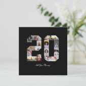 ナンバー20 フォト コラージュ カード (スタンド正面)