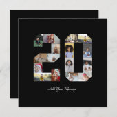 ナンバー20 フォト コラージュ サンキューカード (正面/裏面)