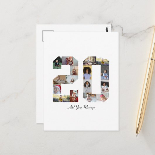 ナンバー20 フォト コラージュ ポストカード (正面/裏面インサイチュ)