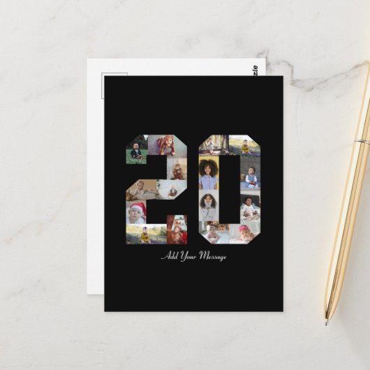 ナンバー20 フォト コラージュ ポストカード (正面/裏面インサイチュ)