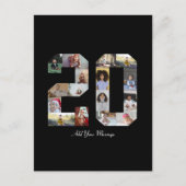 ナンバー20 フォト コラージュ ポストカード (正面)