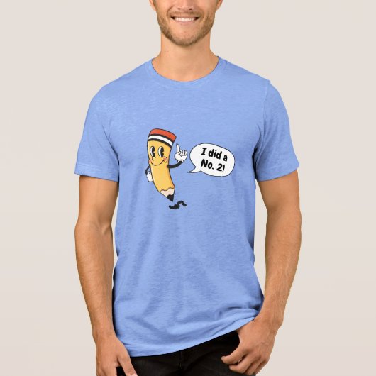 "ナンバー2" 鉛筆 トライブレンドTシャツ (正面)