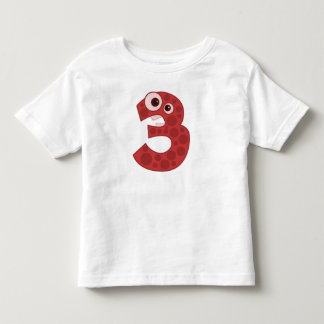 ナンバー3キリンデザイン幼児用Tシャツ トドラーTシャツ